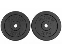 RING Tegovi 2x10kg crni standardni liveni - RX PLO1-10