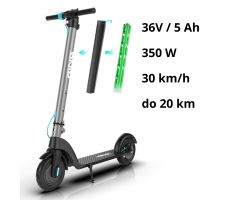 RING električni trotinet sa izmenjivom baterijom RX8-silver-IZLOZBEN MODEL