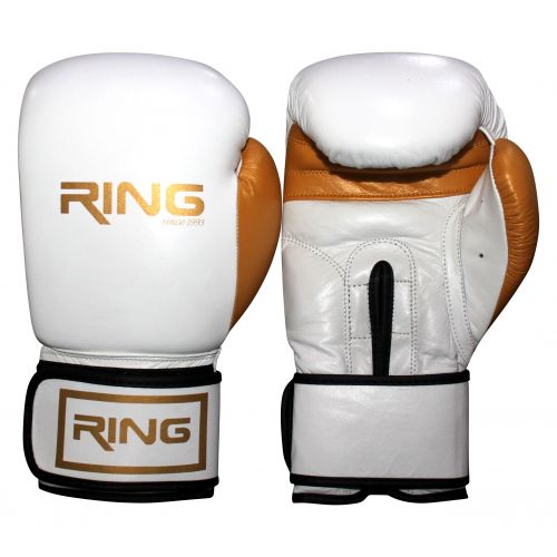 RING rukavice za boks 10 OZ kozne - RS 3211-10 white