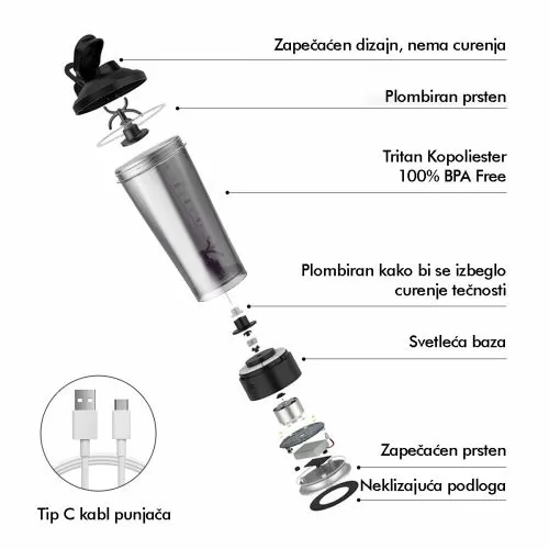 Električni šejker za proteine-AL BLANDBUDDY1-OLIVE