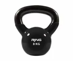 RING Kettlebell metal+vinyl 8kg crni RX DB2174-8 black