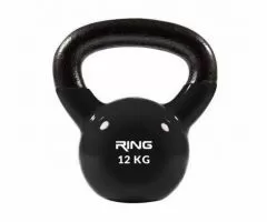 RING Kettlebell 12kg metal+vinyl RX DB2174-12 black