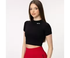 RING Active Crop Top Jet Black