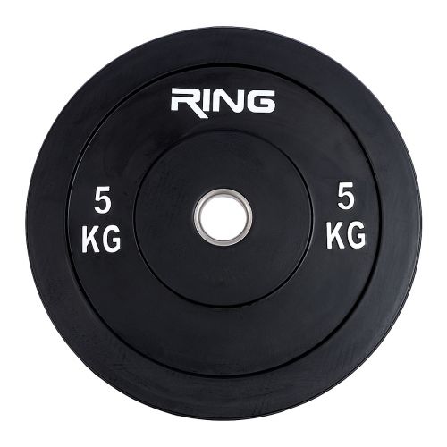 RING Olimpijski tegovi bumper crni 1x5kg RING PL37-5