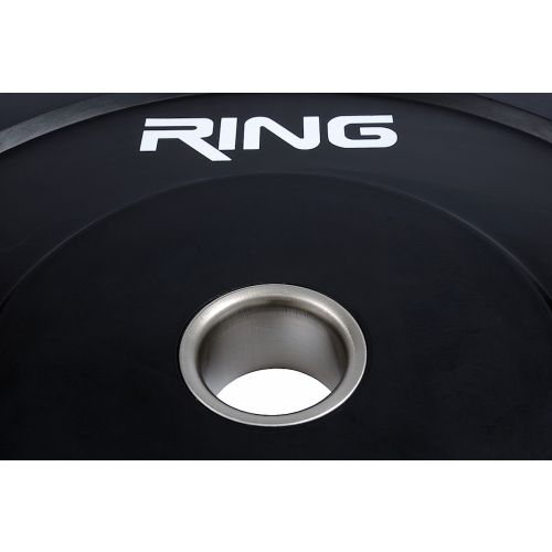 RING Olimpijski tegovi bumper crni 1x10kg RING PL37-10
