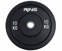 RING Olimpijski tegovi bumper crni 1x10kg RING PL37-10